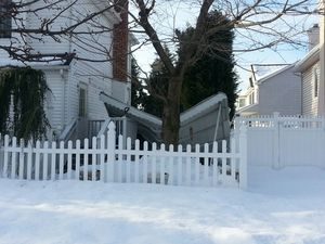 Water Damage Restoration And Caved In Carport